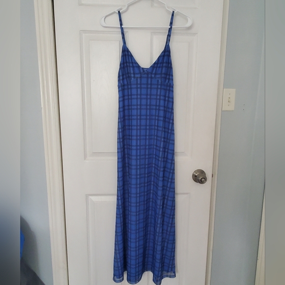H&M Divided Plaid Mesh Slip Dress - Picture 2 of 9